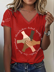 Women's 8647 FDT Peace Printed T-Shirt