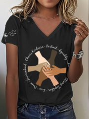 Women's 8647 FDT Peace Printed T-Shirt