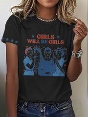 Women's 8647 FDT Girls Will Be Girls Women's Power Printed T-shirt