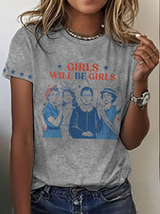 Women's 8647 FDT Girls Will Be Girls Women's Power Printed T-shirt