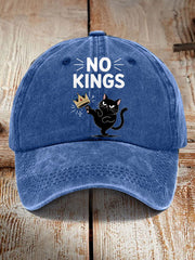 Unisex No Kings In America Black Cat Protest Hat