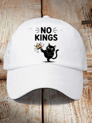 Unisex No Kings In America Black Cat Protest Hat