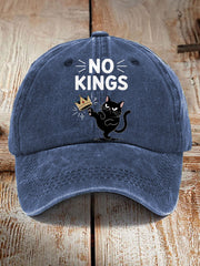 Unisex No Kings In America Black Cat Protest Hat