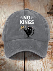 Unisex No Kings In America Black Cat Protest Hat
