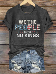 Women's We The People Serve No Kings Printed Tshirt