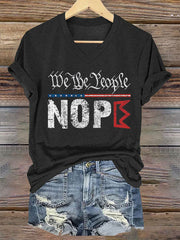 Women's We The People NOPE Printed V-neck T-shirt