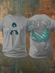 Men's PTSD Awareness Veteran Printed T-shirt