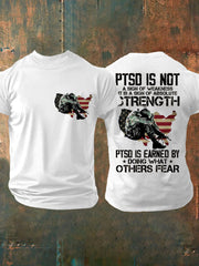 Men's PTSD Awareness Veteran Printed T-shirt