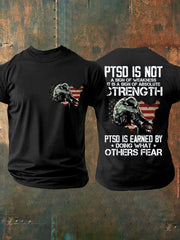 Men's PTSD Awareness Veteran Printed T-shirt