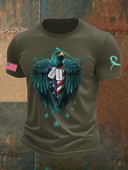 Men's PTSD Awareness Veteran Printed T-shirt