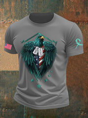 Men's PTSD Awareness Veteran Printed T-shirt