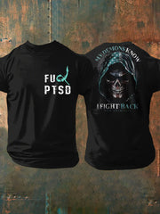 Men's PTSD Awareness Veteran Printed T-shirt