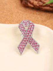 Women's Breast Cancer Pink Ribbon Brooch
