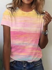 Women's Breast Cancer Awareness Gradient Print T-Shirt