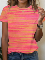 Women's Breast Cancer Awareness Print Short Sleeve T-Shirt