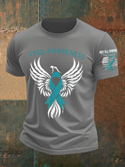 Men's PTSD Awareness Veteran Printed T-shirt