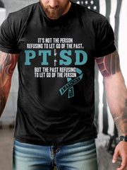 Men's PTSD Awareness Veteran Printed T-shirt
