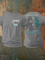 Men's PTSD Awareness Veteran Printed T-shirt