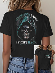 Women's PTSD Awareness Veteran Printed T-shirt