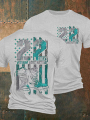 Men's PTSD Awareness Veteran Printed T-shirt