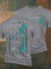 Men's PTSD Awareness Veteran Printed T-shirt