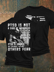Men's PTSD Awareness Veteran Printed T-shirt