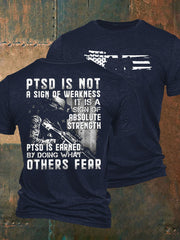Men's PTSD Awareness Veteran Printed T-shirt