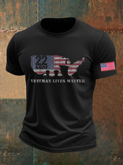 Men's PTSD Awareness Veteran Printed T-shirt