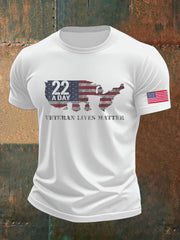 Men's PTSD Awareness Veteran Printed T-shirt