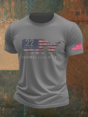 Men's PTSD Awareness Veteran Printed T-shirt