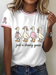 Women's Just A Strong Goose Print T-shirt