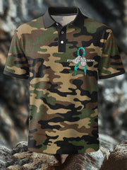 Men's PTSD Awareness Veteran Printed Casual Tops