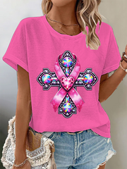 Women's Faith Breast Pink Ribbon T-shirts