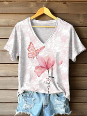 Women's Breast Cancer Awareness Printed T-Shirt