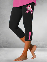 Women's Breast Pink Ribbon Rugby Leggings