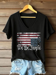 Women's 8647 FDT Upside Down Flag Printed T-Shirt