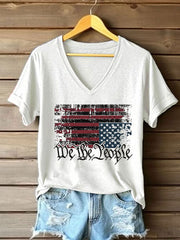 Women's 8647 FDT Upside Down Flag Printed T-Shirt