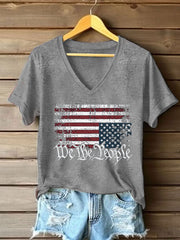 Women's 8647 FDT Upside Down Flag Printed T-Shirt