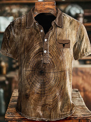 Men's western style tree of the tree of the annual print tops