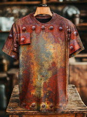 Vintage rust print T-shirts for men and women