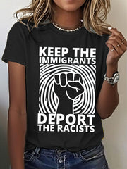 Women's 8647 FDT Immigrants Printed T-Shirt