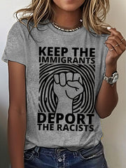 Women's 8647 FDT Immigrants Printed T-Shirt