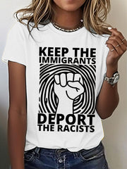 Women's 8647 FDT Immigrants Printed T-Shirt