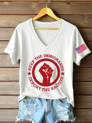 Women's 8647 FDT Immigrants Printed T-Shirt