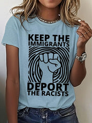 Women's 8647 FDT Immigrants Printed T-Shirt