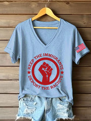 Women's 8647 FDT Immigrants Printed T-Shirt