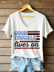 Women's 8647 FDT Good Troube Lives On Printed T-shirt