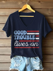 Women's 8647 FDT Good Troube Lives On Printed T-shirt