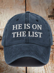 Unisex 8647 FDT He's On The List Epstein Print Hat