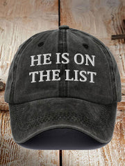 Unisex 8647 FDT He's On The List Epstein Print Hat